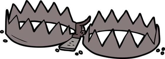 cartoon bear trap vector