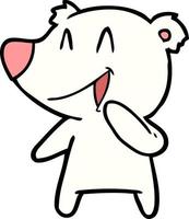 happy polar bear cartoon vector