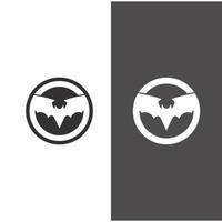 bat vector icon logo template