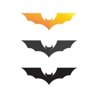 bat vector icon logo template