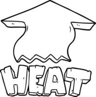 cartoon heat symbol vector