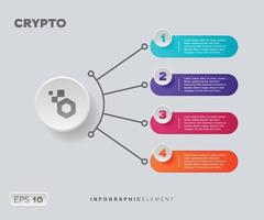 elemento infográfico criptográfico vector