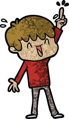 cartoon laughing boy