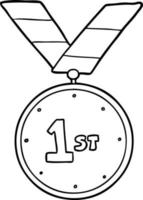 cartoon sports medal vector