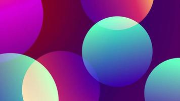 Abstract designs and shapes animation. Gradient circles animation. Orange pink purple gradients looping animation. Seamless loop 4k. video