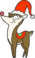 cartoon christmas reindeer vector