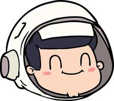 cartoon astronaut face vector