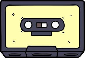 cinta de cassette vieja de dibujos animados vector