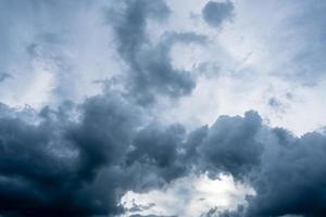 Black clouds before the storm and the rain photo