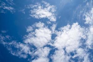 Blue sky with white clouds. on a clear day photo