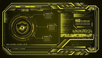 Modern Cybersecurity Technology Background with padlock vector
