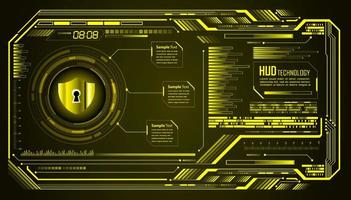 Modern Cybersecurity Technology Background with padlock vector