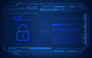 Fondo de tecnología de ciberseguridad moderna con candado vector