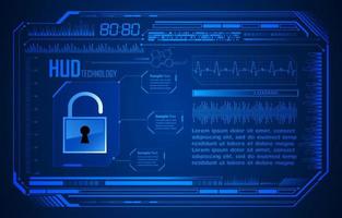 Fondo de tecnología de ciberseguridad moderna con candado vector
