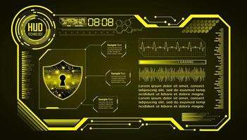 Fondo de tecnología moderna de ciberseguridad con candado vector