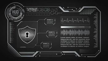 Fondo de tecnología moderna de ciberseguridad con candado vector