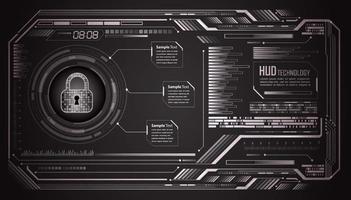 Modern Cybersecurity Technology Background with padlock vector