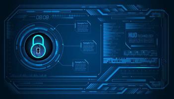 Modern Cybersecurity Technology Background with padlock vector