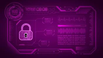 Cybersecurity Modern Technology Background with padlock vector