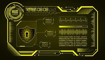 Fondo de tecnología moderna de ciberseguridad con candado vector