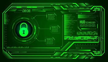 Modern Cybersecurity Technology Background with padlock vector