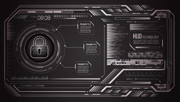 Modern Cybersecurity Technology Background with padlock vector