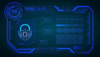 Modern Cybersecurity Technology Background with padlock vector