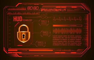 Modern Cybersecurity Technology Background with padlock vector