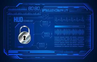 Modern Cybersecurity Technology Background with padlock vector