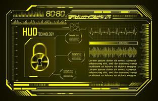 Fondo de tecnología de ciberseguridad moderna con candado vector