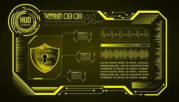 Fondo de tecnología moderna de ciberseguridad con candado vector