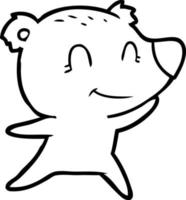 friendly bear cartoon vector