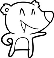 laughing bear cartoon vector
