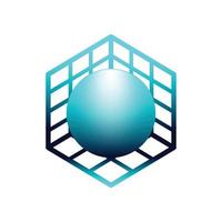 3D Object visualization technology, icon, Vector, Illustration. vector