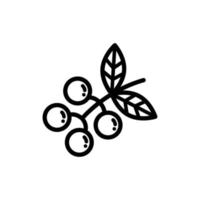 Coffee bean vector thin line icon.