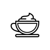 icono vectorial de café moca o capuchino. vector