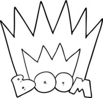 cartoon boom sign vector