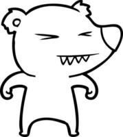 angry bear cartoon vector