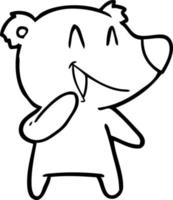 laughing bear cartoon vector