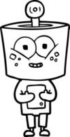happy cartoon robot vector