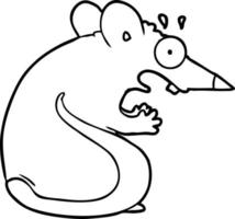 ratón asustado de dibujos animados 12397764 Vector en Vecteezy