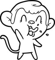 crazy cartoon monkey vector