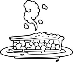 pastel de arándanos de dibujos animados vector