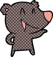 laughing bear cartoon vector