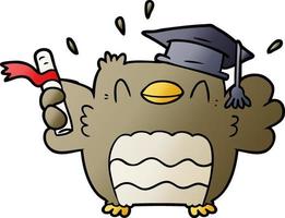 cartoon owl graduate vector