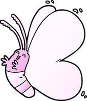 funny cartoon butterfly vector