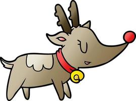 cartoon christmas reindeer vector