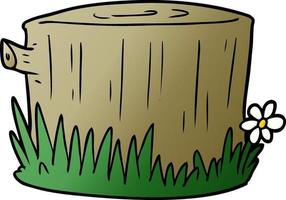 cartoon tree stump vector