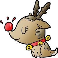 cartoon christmas reindeer vector