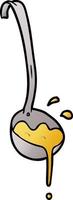 cartoon ladle of soup vector